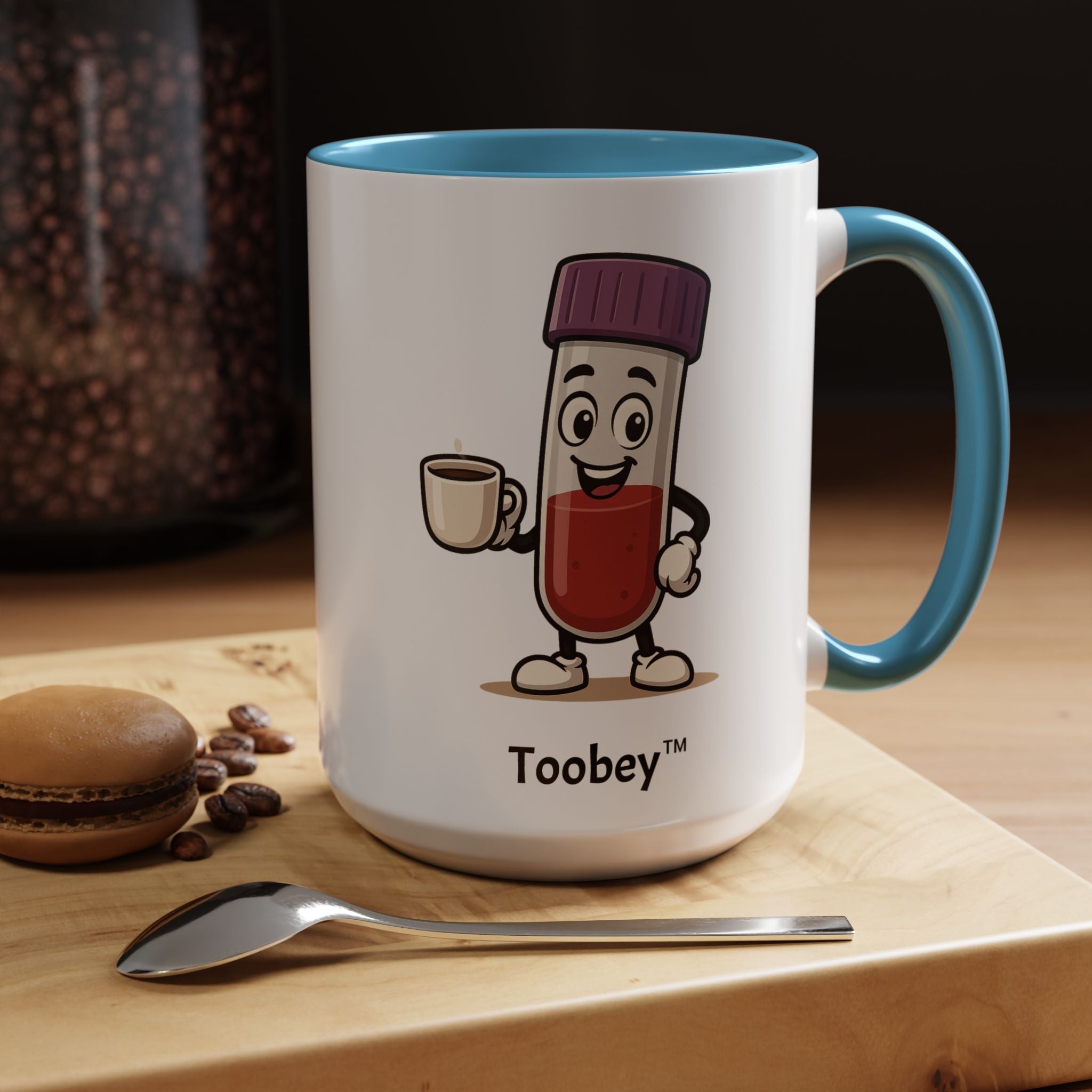 Toobey™ “Here for the Results and Drama” Mug – Customizable Lab Humor Cup by K&N Production Studios