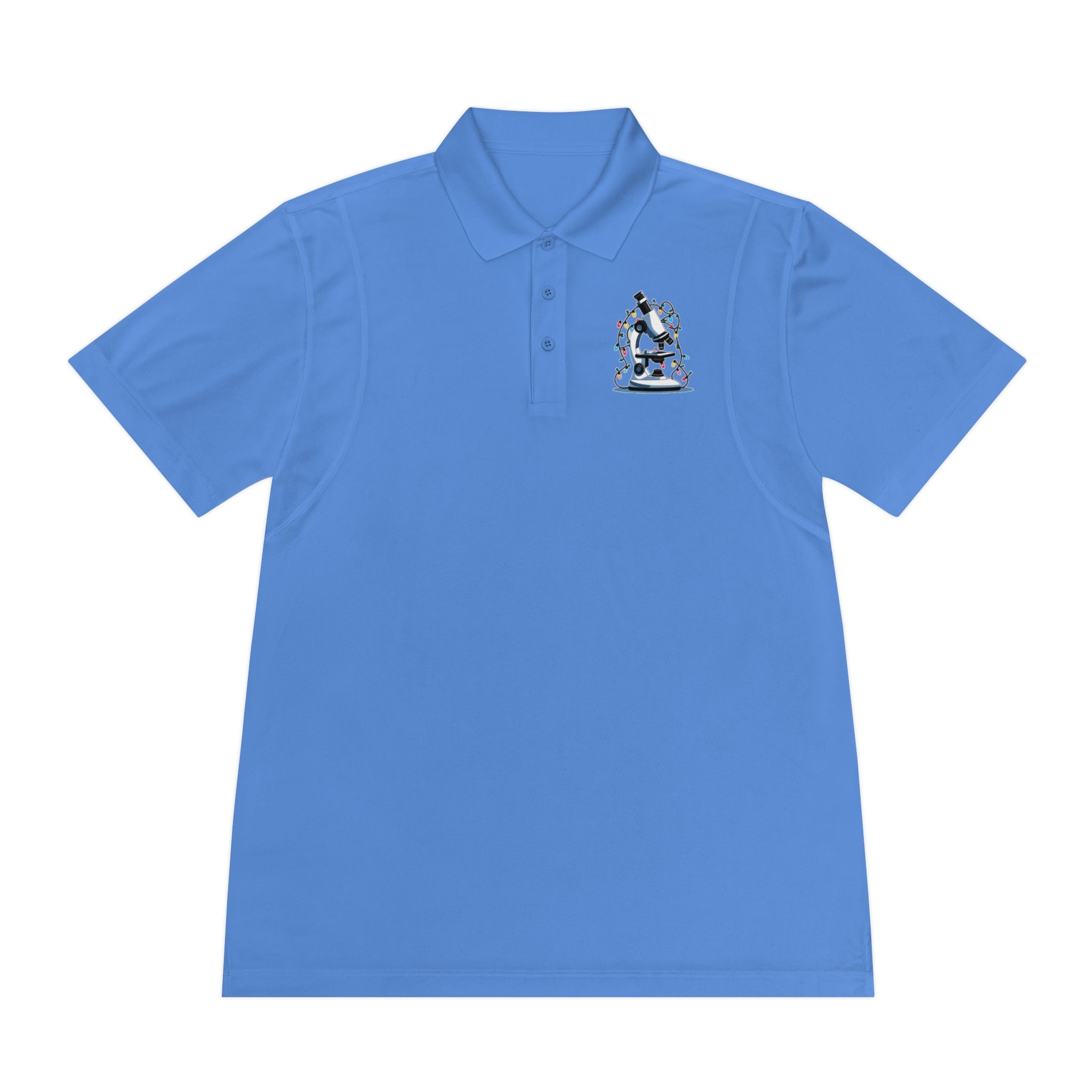 Microscope Lights Holiday Polo – Science-Inspired Christmas Shirt