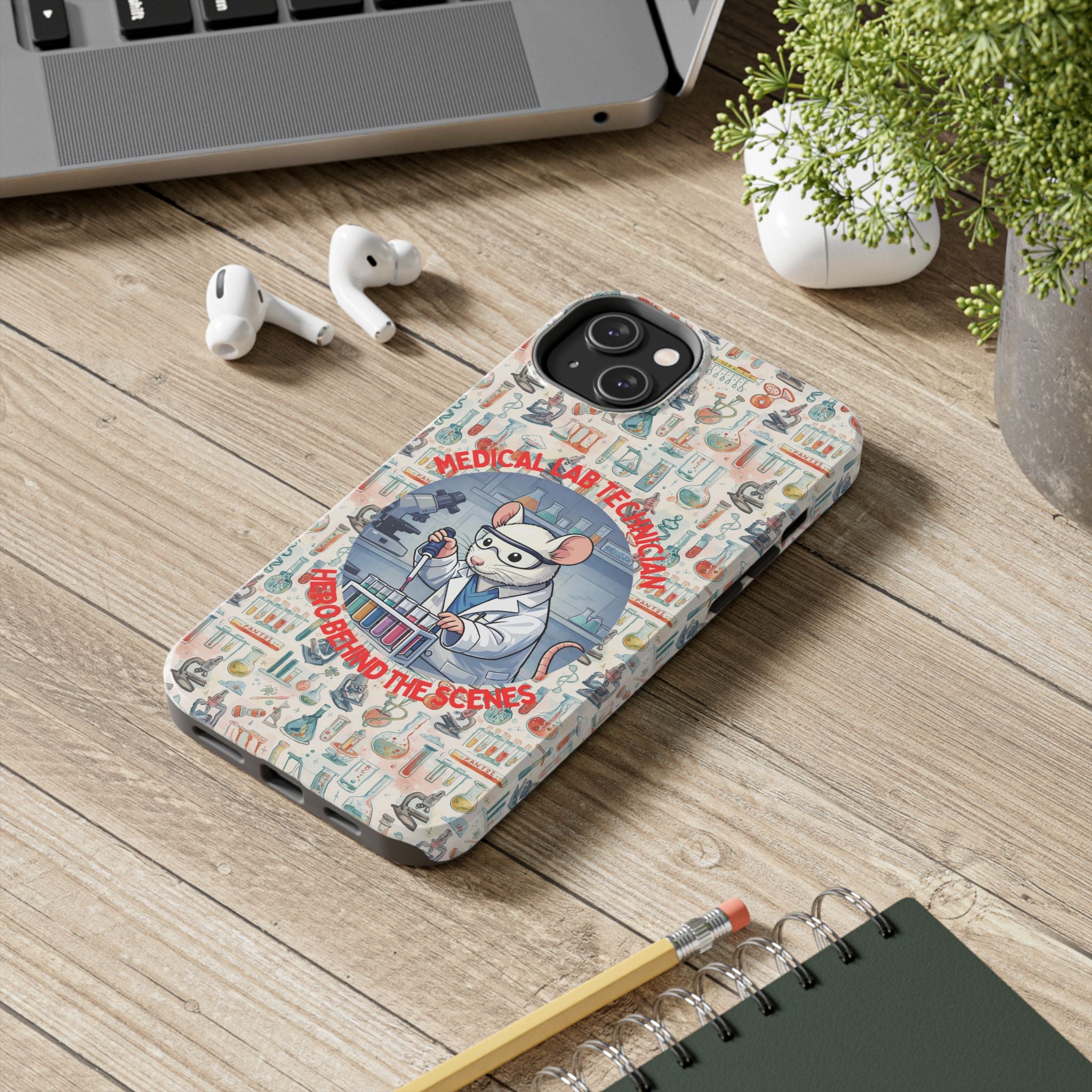 Medical Lab Technician Phone Case — "Lab Life" Cute Lab Mouse Design