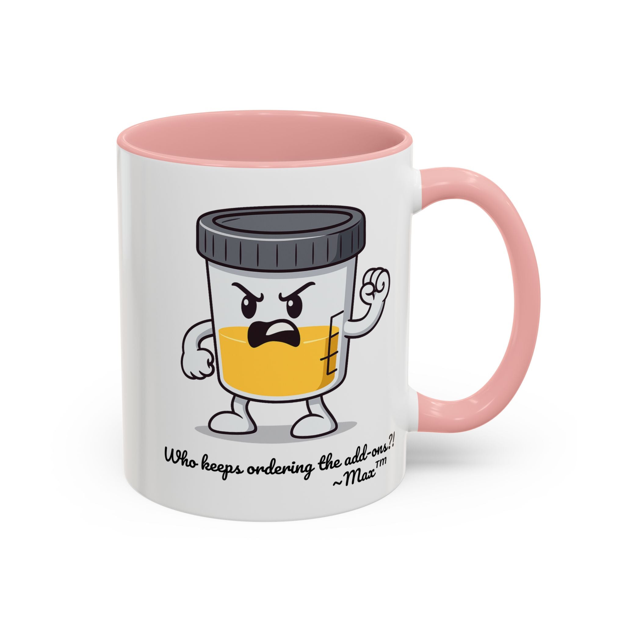 Max™ Double-Sided Specimen Cup Mug – “Add-Ons” Lab Humor by Lab Legends™
