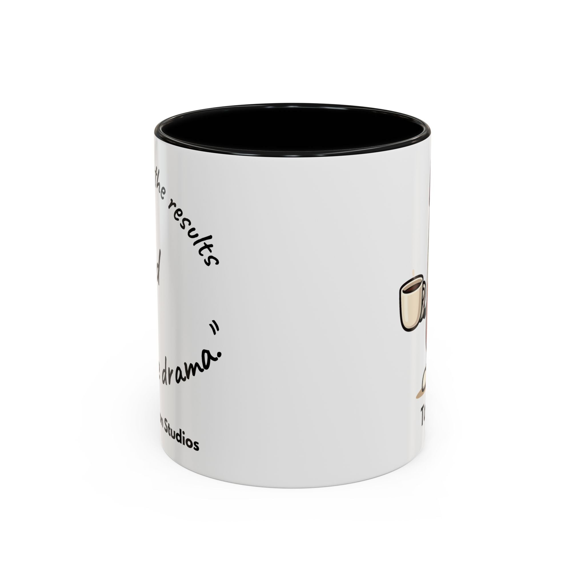 Toobey™ “Here for the Results and Drama” Mug – Customizable Lab Humor Cup by K&N Production Studios
