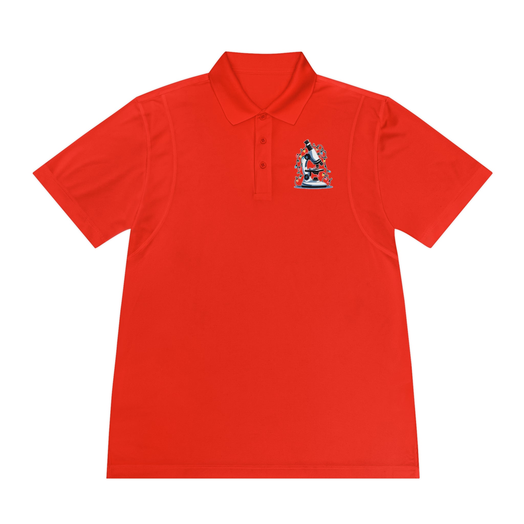 Microscope Lights Holiday Polo – Science-Inspired Christmas Shirt