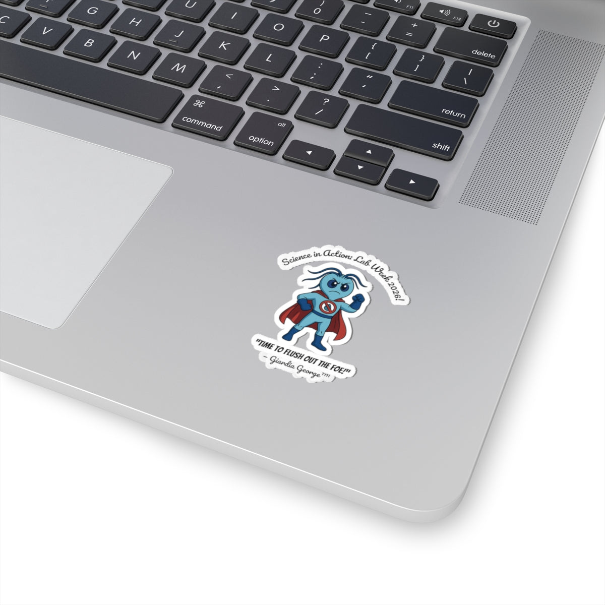 Lab Week 2026 “Giardia George” Kiss-Cut Sticker – Science in Action