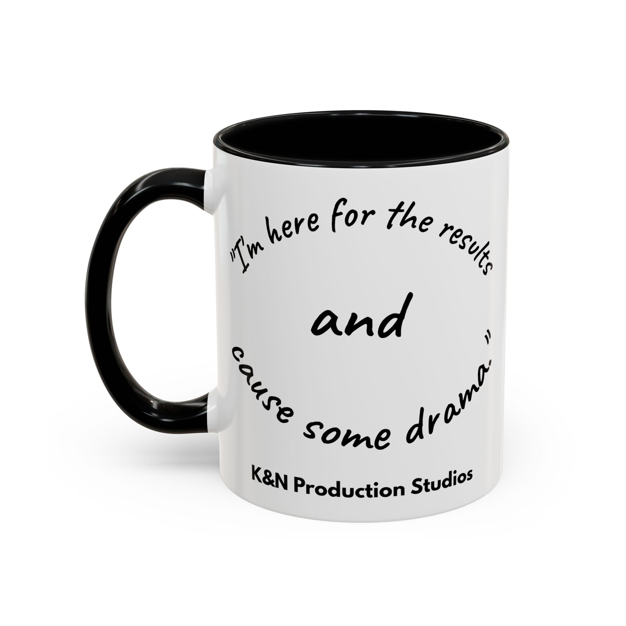 Toobey™ “Here for the Results and Drama” Mug – Customizable Lab Humor Cup by K&N Production Studios